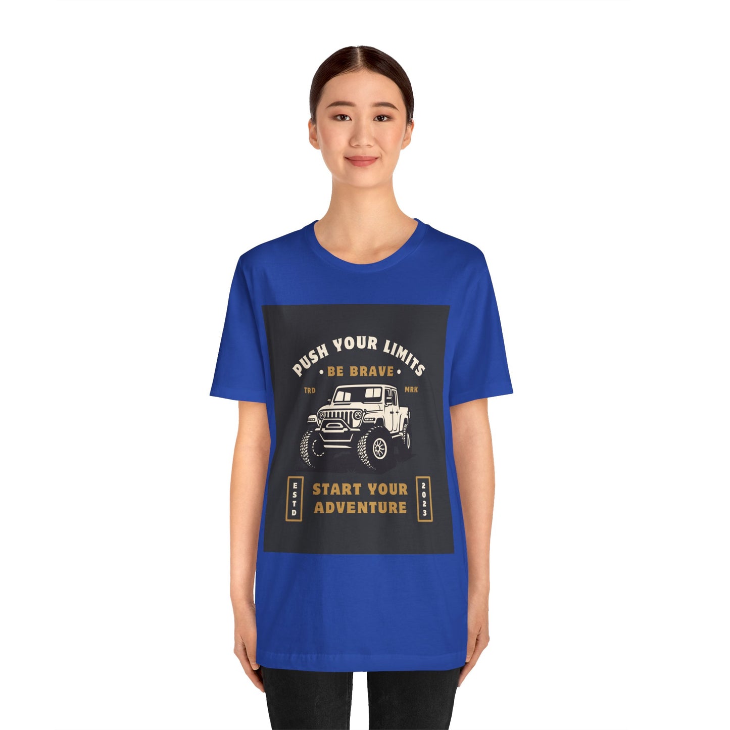 Push Your Limits Adventure-Inspiring Unisex Jersey Tee, Outdoor Shirt, Motivational T-Shirt, Gift for Adventurers, Hiking Apparel, Travel Tee
